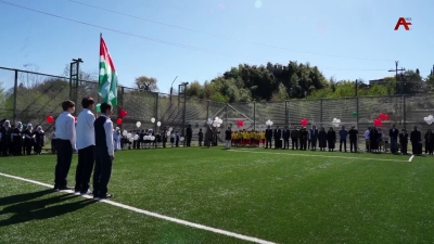 Новую спортивную площадку открыли в Драндской средней школе